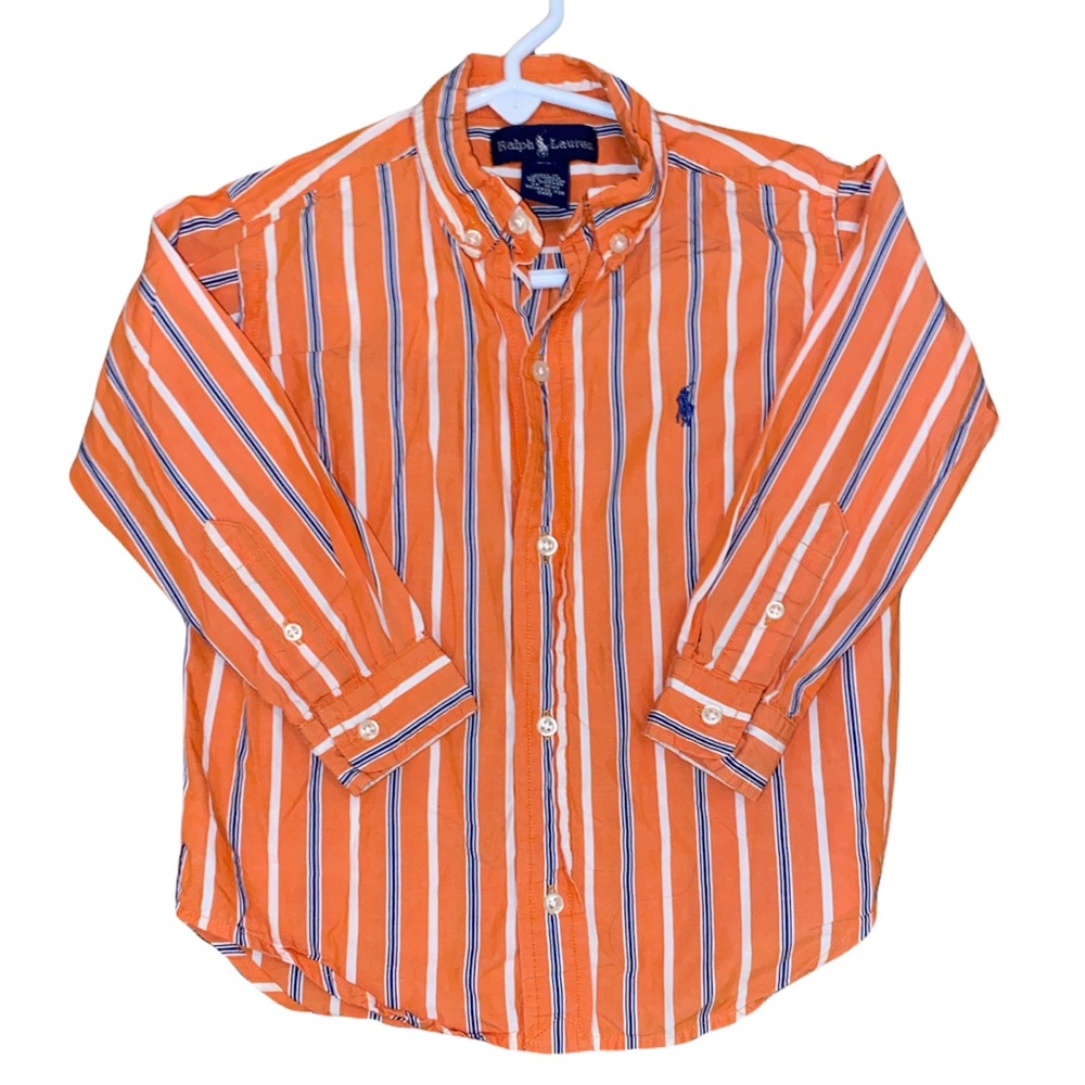 🐴 Toddler Boys 3T Ralph Lauren Button Down Shirt in Great Preloved Condition 🐎